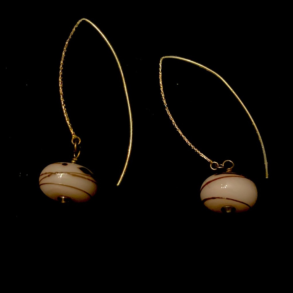 Italian glass dangle earrings